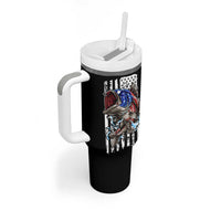 Fishing Gifts Tumbler With Handle Id Rather Be Fishing Bass Fish American Flag