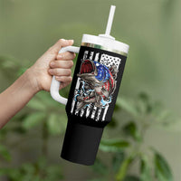 Fishing Gifts Tumbler With Handle Id Rather Be Fishing Bass Fish American Flag