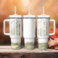 Fathers Day Grandpa Tumbler With Handle Best Grandpa Ever Grandfather Camo American Flag USA