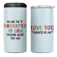 Love Gifts For Daughter In Law 4 in 1 Can Cooler Tumbler Wedding Day Gift From Mother In Law