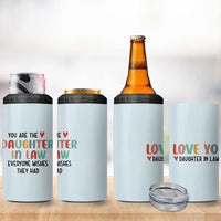 Love Gifts For Daughter In Law 4 in 1 Can Cooler Tumbler Wedding Day Gift From Mother In Law
