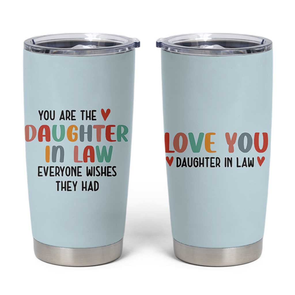 Love Gifts For Daughter In Law Tumbler Cup Wedding Day Gift From Mother In Law