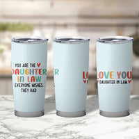 Love Gifts For Daughter In Law Tumbler Cup Wedding Day Gift From Mother In Law