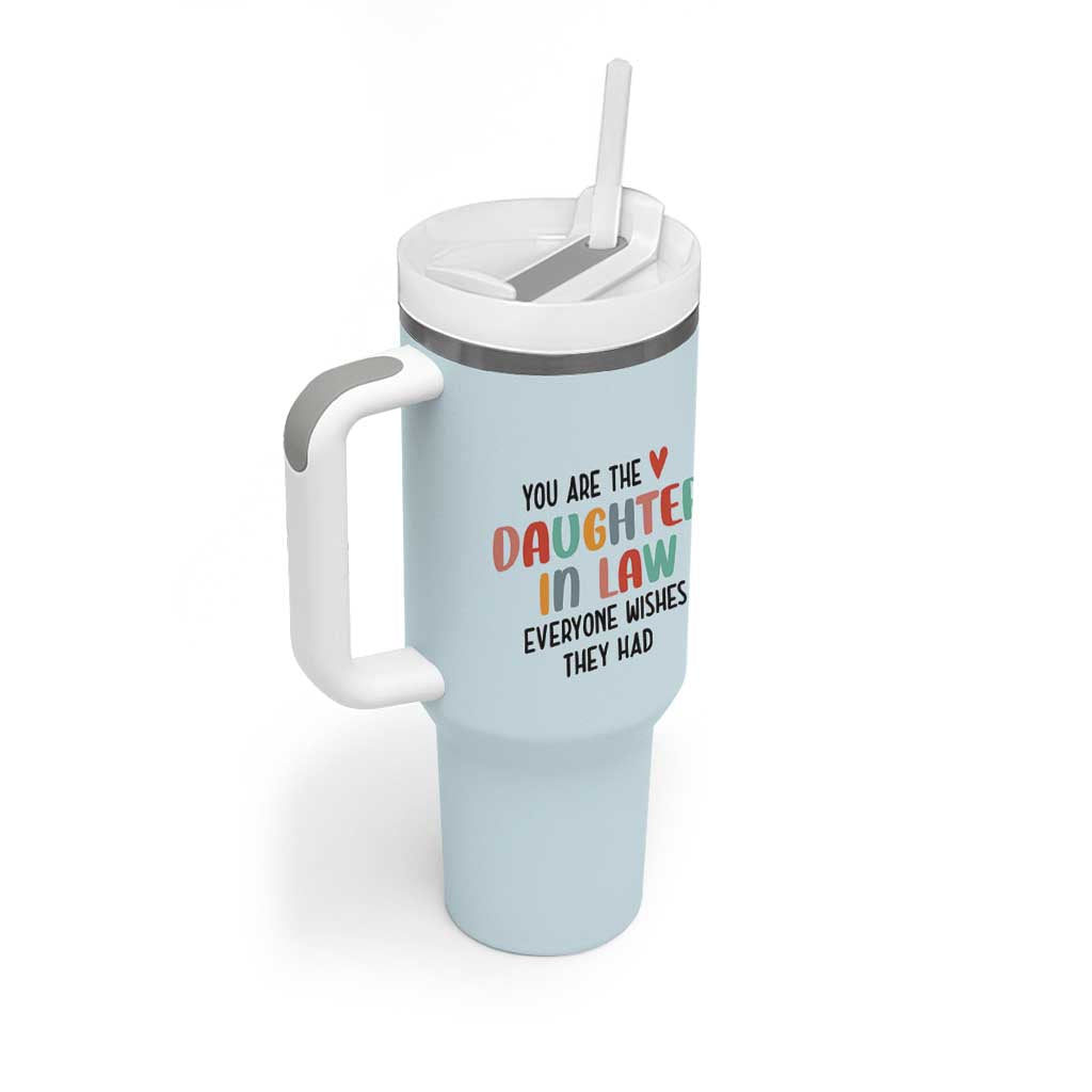 Love Gifts For Daughter In Law Tumbler With Handle Wedding Day Gift From Mother In Law