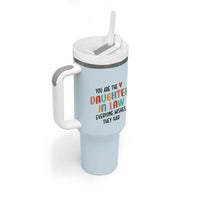 Love Gifts For Daughter In Law Tumbler With Handle Wedding Day Gift From Mother In Law