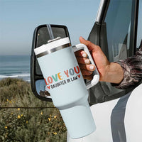 Love Gifts For Daughter In Law Tumbler With Handle Wedding Day Gift From Mother In Law