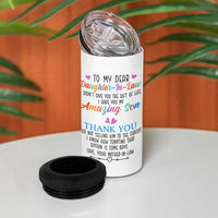 Gifts For Daughter In Law 4 in 1 Can Cooler Tumbler Funny Wedding Day Gift From Mother In Law