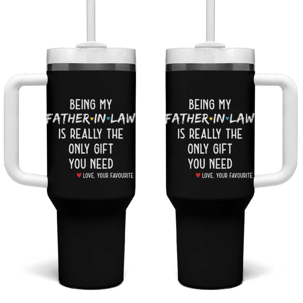 Father In Law Gift Tumbler With Handle Funny Being My Father-in-law