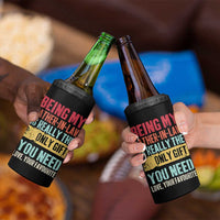 Father In Law Gift 4 in 1 Can Cooler Tumbler Retro Funny Being My Father-in-law