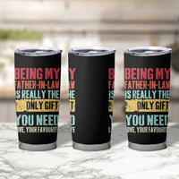 Father In Law Gift Tumbler Cup Retro Funny Being My Father-in-law