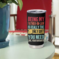 Father In Law Gift Tumbler Cup Retro Funny Being My Father-in-law