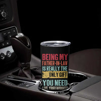 Father In Law Gift Tumbler Cup Retro Funny Being My Father-in-law
