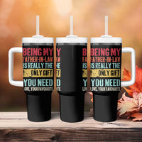 Father In Law Gift Tumbler With Handle Retro Funny Being My Father-in-law