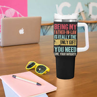 Father In Law Gift Tumbler With Handle Retro Funny Being My Father-in-law