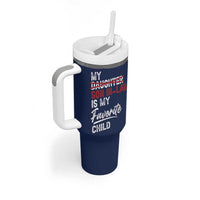My Son In Law Is My Favorite Child Tumbler With Handle Funny Gift For Mother-in-Law Father-in-Law USA Flag