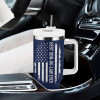 My Son In Law Is My Favorite Child Tumbler With Handle Funny Gift For Mother-in-Law Father-in-Law USA Flag