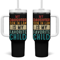 My Son In Law Is My Favorite Child Tumbler With Handle Retro Funny Gift For Mother-in-Law Father-in-Law