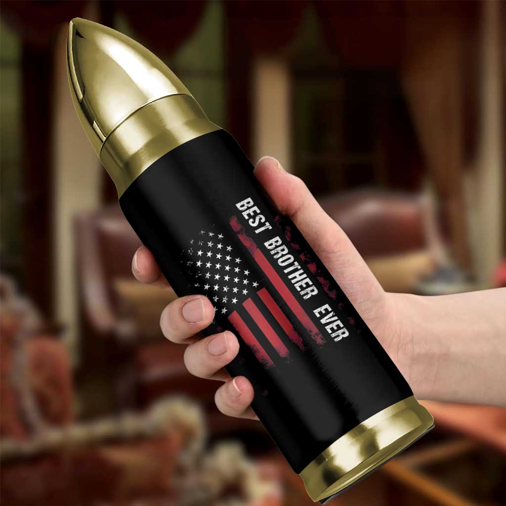 Best Brother Ever Bullet Tumbler Retro US Flag Gifts From Sisters Siblings