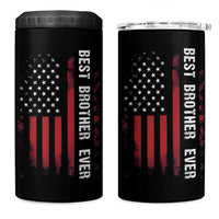 Best Brother Ever 4 in 1 Can Cooler Tumbler Retro US Flag Gifts From Sisters Siblings