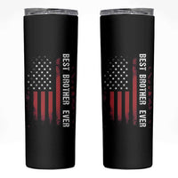 Best Brother Ever Skinny Tumbler Retro US Flag Gifts From Sisters Siblings