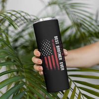 Best Brother Ever Skinny Tumbler Retro US Flag Gifts From Sisters Siblings