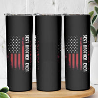 Best Brother Ever Skinny Tumbler Retro US Flag Gifts From Sisters Siblings