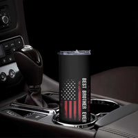 Best Brother Ever Skinny Tumbler Retro US Flag Gifts From Sisters Siblings