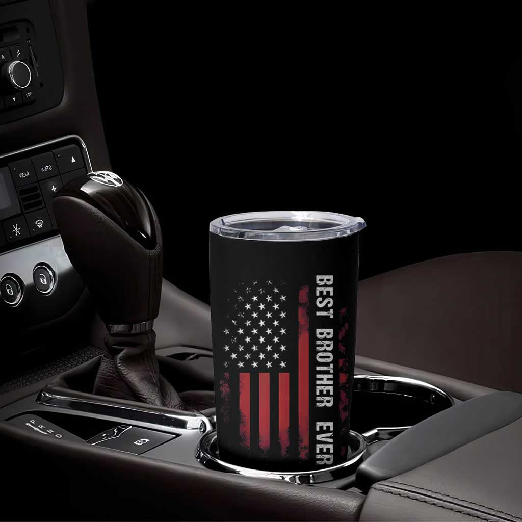 Best Brother Ever Tumbler Cup Retro US Flag Gifts From Sisters Siblings