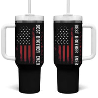Best Brother Ever Tumbler With Handle Retro US Flag Gifts From Sisters Siblings
