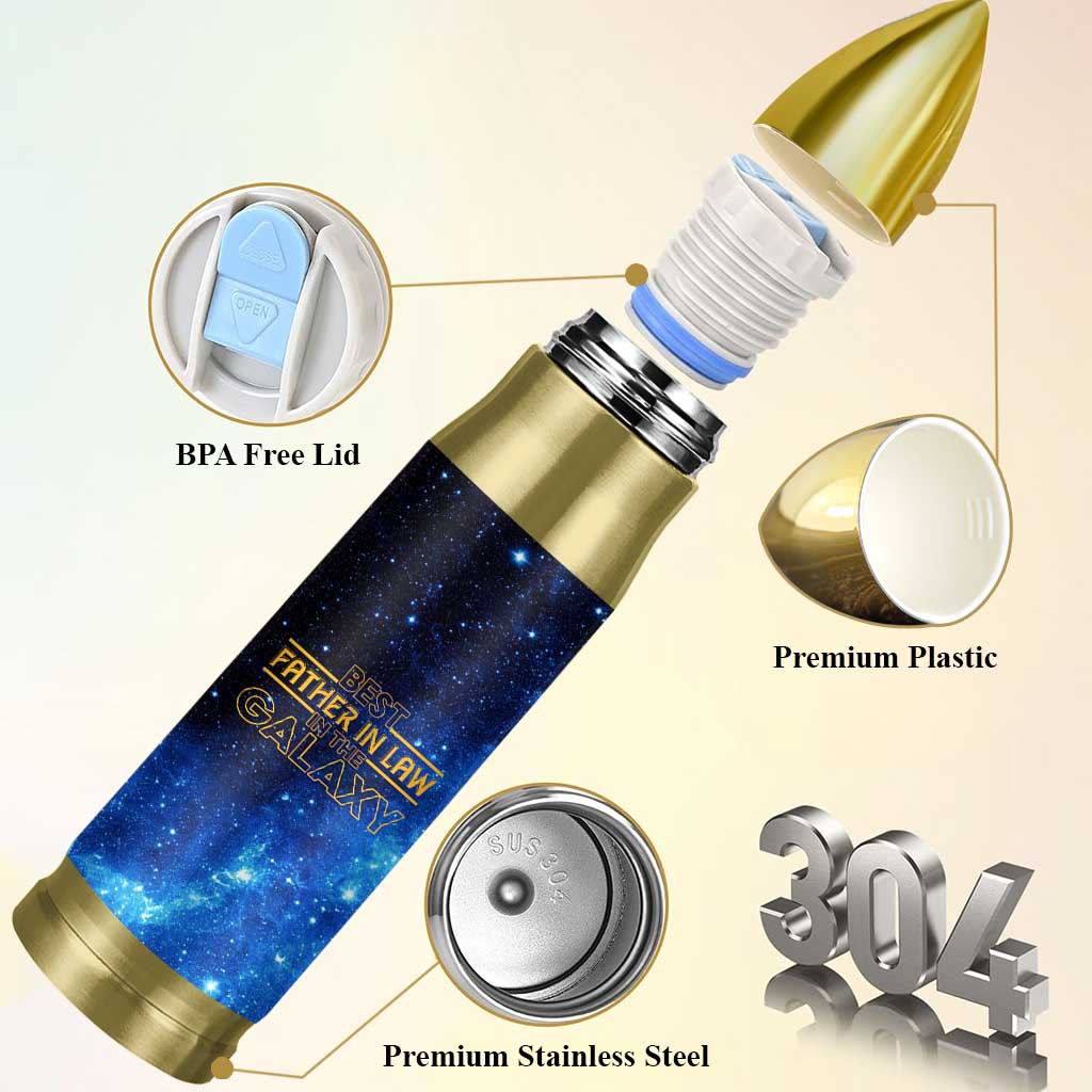 Father-In-Law Gifts Bullet Tumbler Best Father In Law In The Galaxy