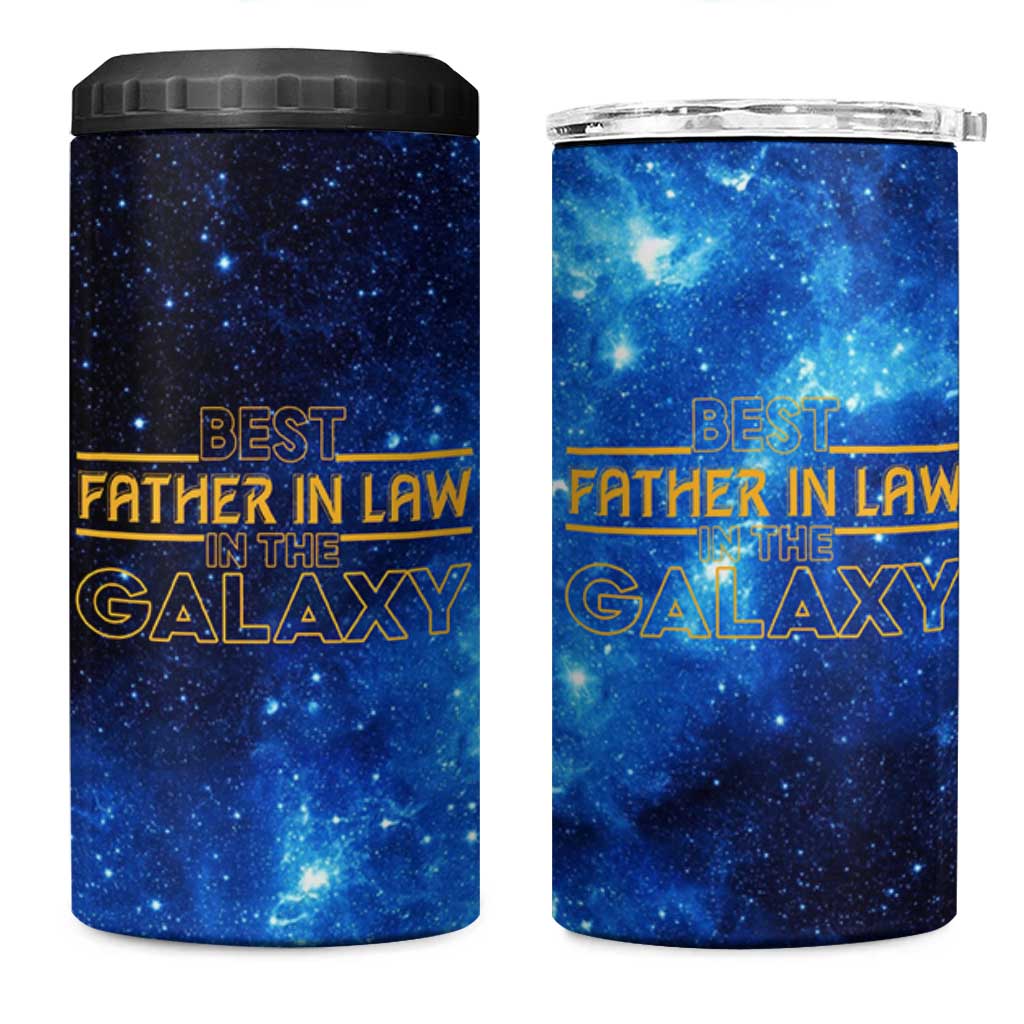 Father-In-Law Gifts 4 in 1 Can Cooler Tumbler Best Father In Law In The Galaxy