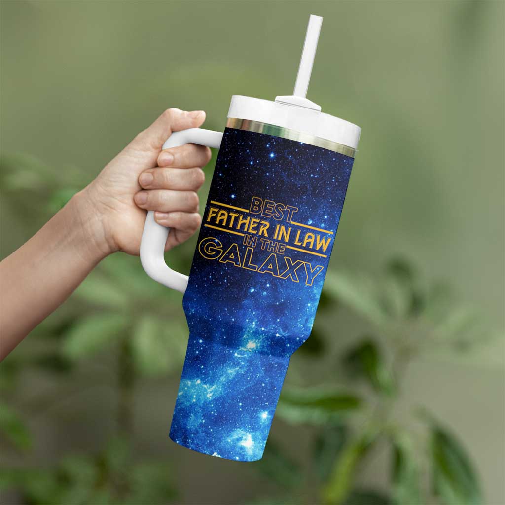 Father-In-Law Gifts Tumbler With Handle Best Father In Law In The Galaxy