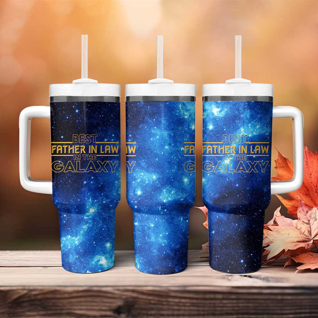 Father-In-Law Gifts Tumbler With Handle Best Father In Law In The Galaxy
