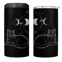 Black Cat 4 in 1 Can Cooler Tumbler Cat Lover Gifts For Women Funny Goth Witch Gothic