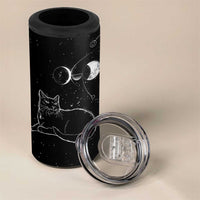 Black Cat 4 in 1 Can Cooler Tumbler Cat Lover Gifts For Women Funny Goth Witch Gothic