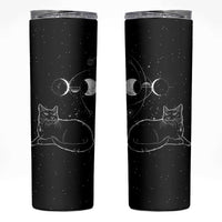 Black Cat Skinny Tumbler Cat Lover Gifts For Women Funny Goth Witch Gothic