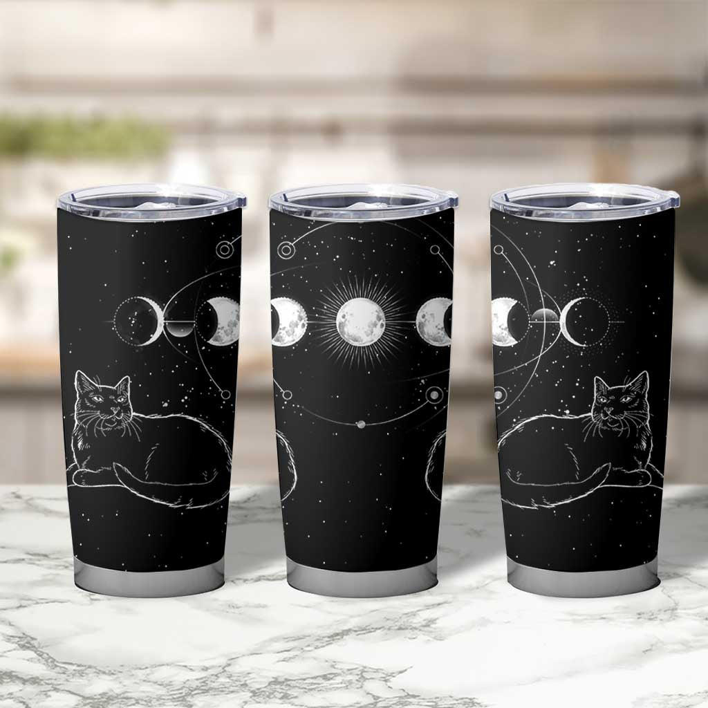 Black Cat Tumbler Cup Cat Lover Gifts For Women Funny Goth Witch Gothic