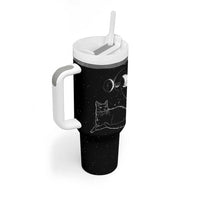 Black Cat Tumbler With Handle Cat Lover Gifts For Women Funny Goth Witch Gothic