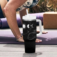 Black Cat Tumbler With Handle Cat Lover Gifts For Women Funny Goth Witch Gothic