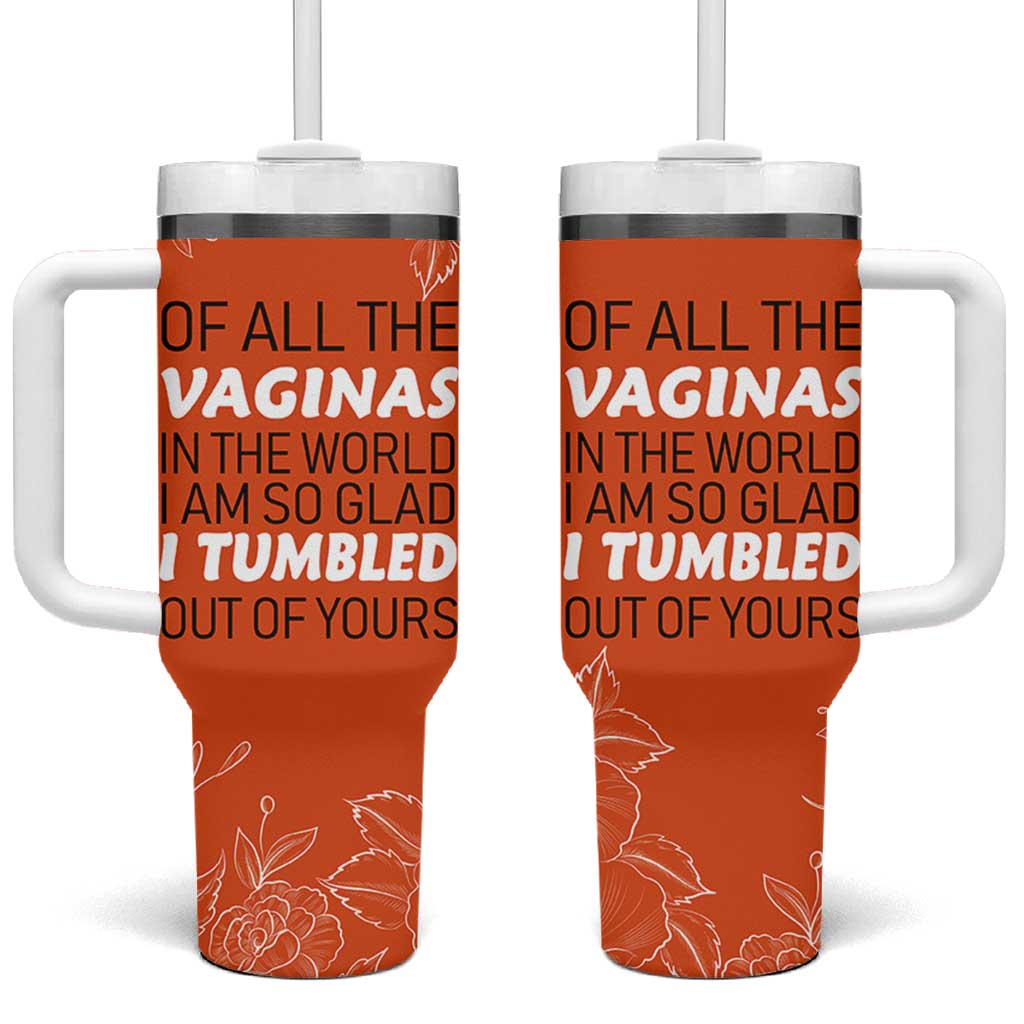 Funny Mom Gifts From Kids Tumbler With Handle Mothers Day Gag Gift Flower