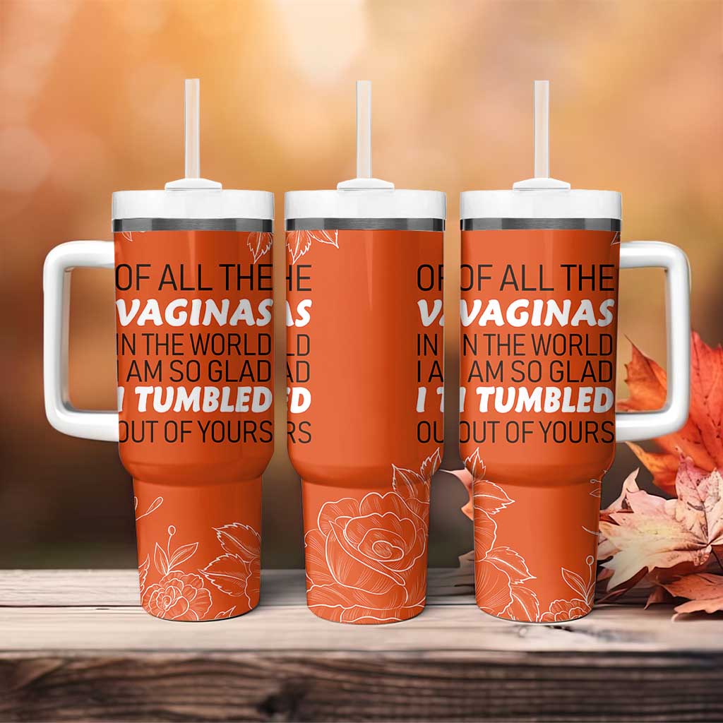 Funny Mom Gifts From Kids Tumbler With Handle Mothers Day Gag Gift Flower