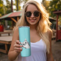 Cat Lover Gifts Skinny Tumbler You Still Asleep Human
