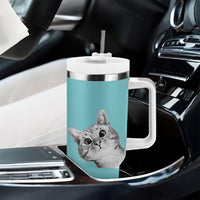 Cat Lover Gifts Tumbler With Handle You Still Asleep Human