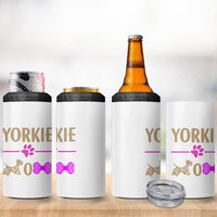 Yorkie Mom 4 in 1 Can Cooler Tumbler Yorkshire Terrier Gifts For Dog Mom Fur Mama Presents