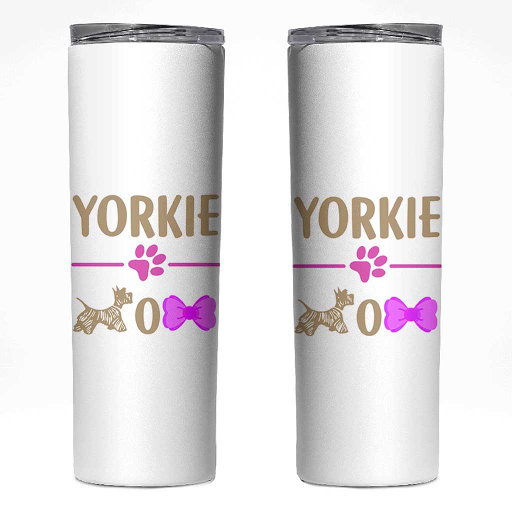 Yorkie Mom Skinny Tumbler Yorkshire Terrier Gifts For Dog Mom Fur Mama Presents