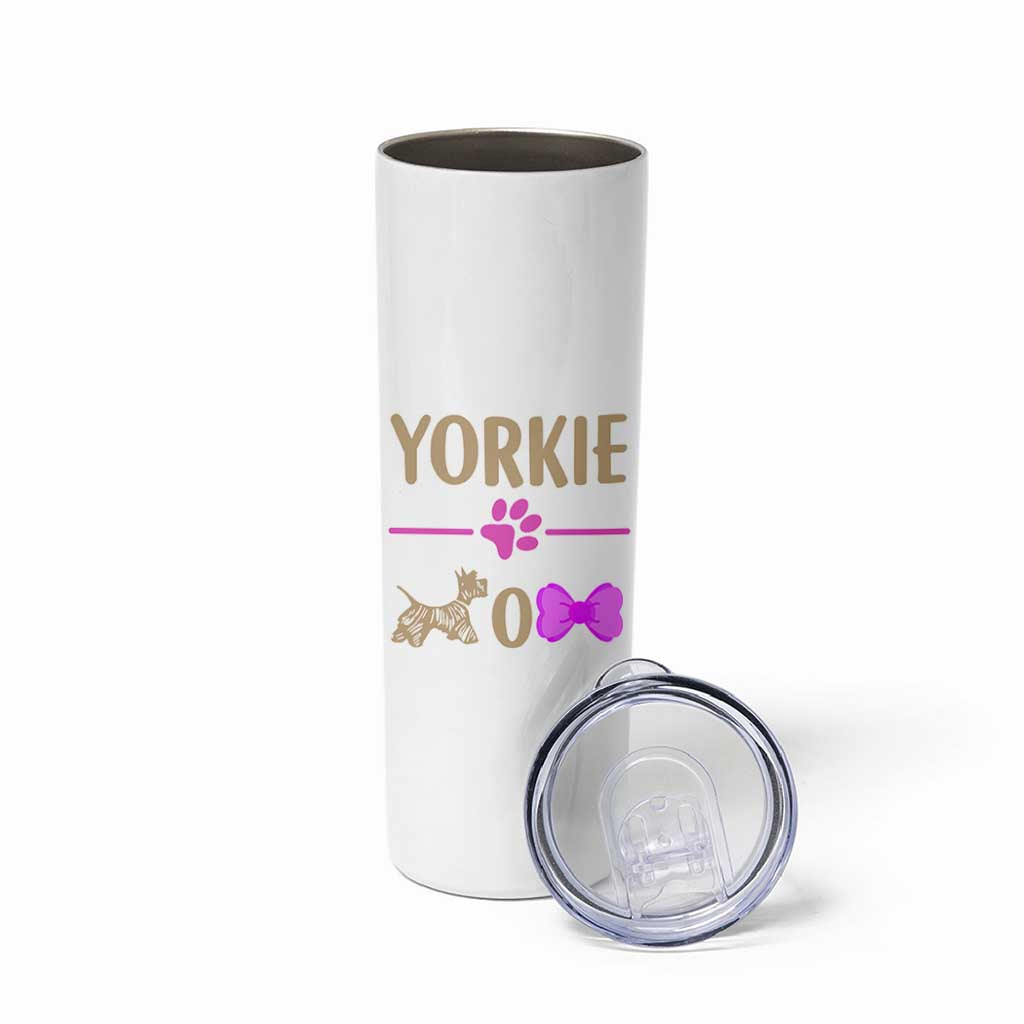 Yorkie Mom Skinny Tumbler Yorkshire Terrier Gifts For Dog Mom Fur Mama Presents