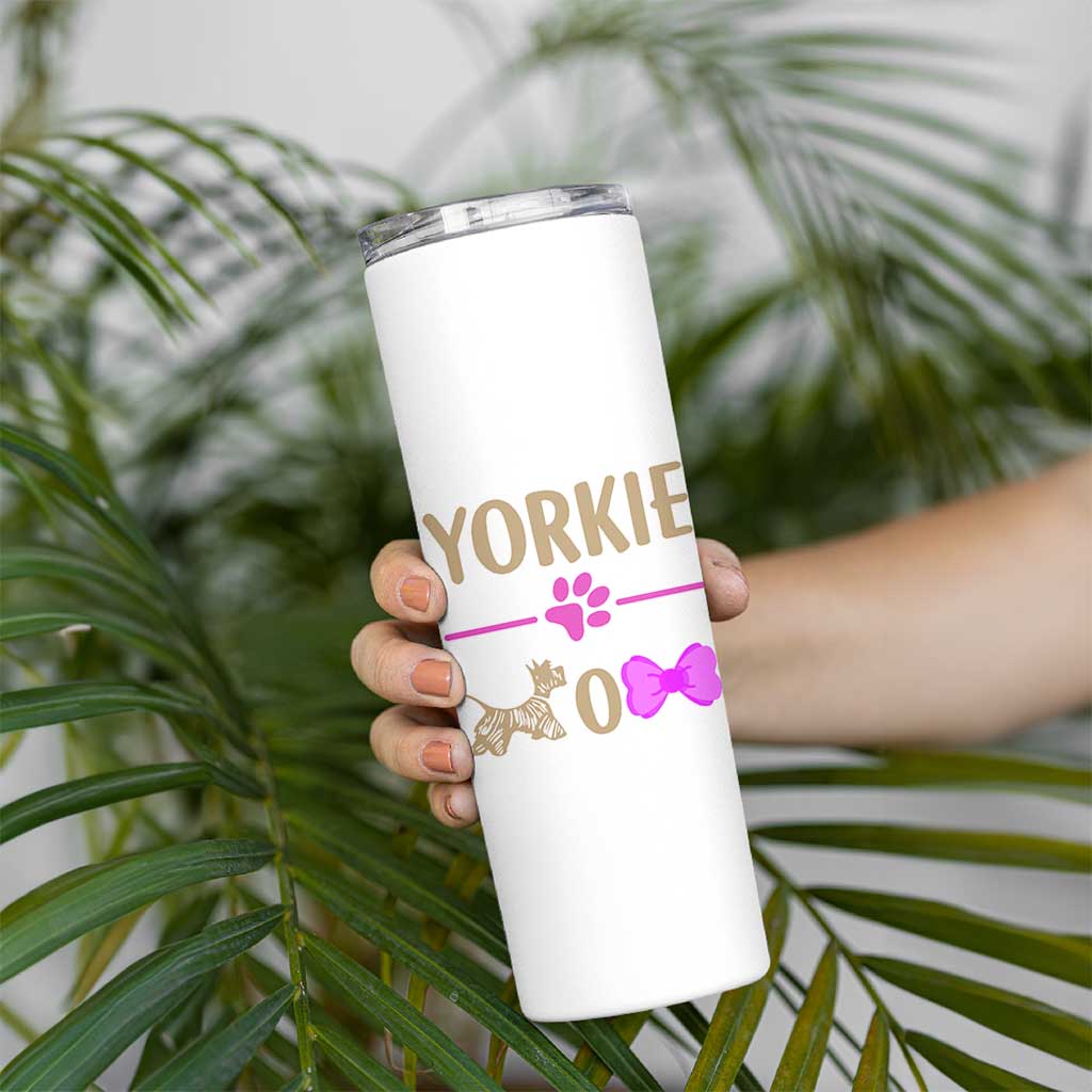 Yorkie Mom Skinny Tumbler Yorkshire Terrier Gifts For Dog Mom Fur Mama Presents