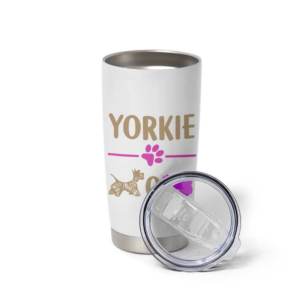 Yorkie Mom Tumbler Cup Yorkshire Terrier Gifts For Dog Mom Fur Mama Presents