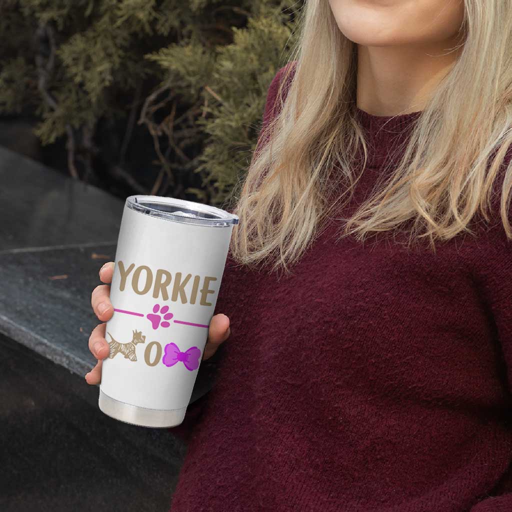 Yorkie Mom Tumbler Cup Yorkshire Terrier Gifts For Dog Mom Fur Mama Presents