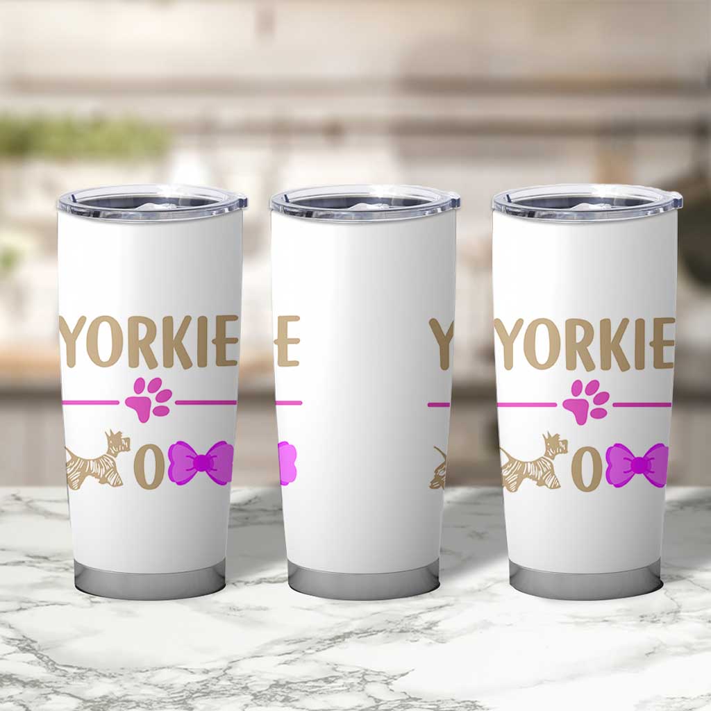 Yorkie Mom Tumbler Cup Yorkshire Terrier Gifts For Dog Mom Fur Mama Presents